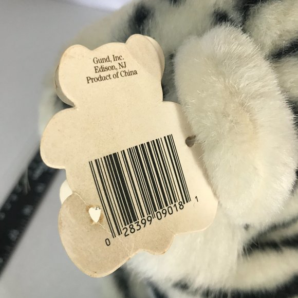 NWT 1991 Vintage Gund Stuffed White Tiger Cub Kipling Plush Toy Classic - Picture 7 of 12